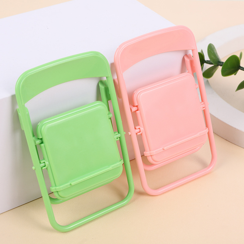Ins Chair Mobile Phone Stand Desktop Folding Portable Stool Stand Macaron Cute Creative Small Chair Stand