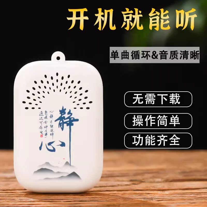 New Small Player External Pendant Mini Single Loop Built-in 30 Classic Tracks Charging Record Player for the Elderly