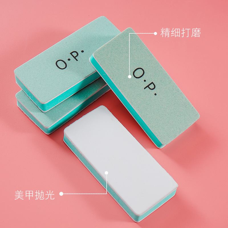 Factory spot nail art supplies tools double-sided green polishing block Wen play Jade beeswax jade mirror polishing Cotton