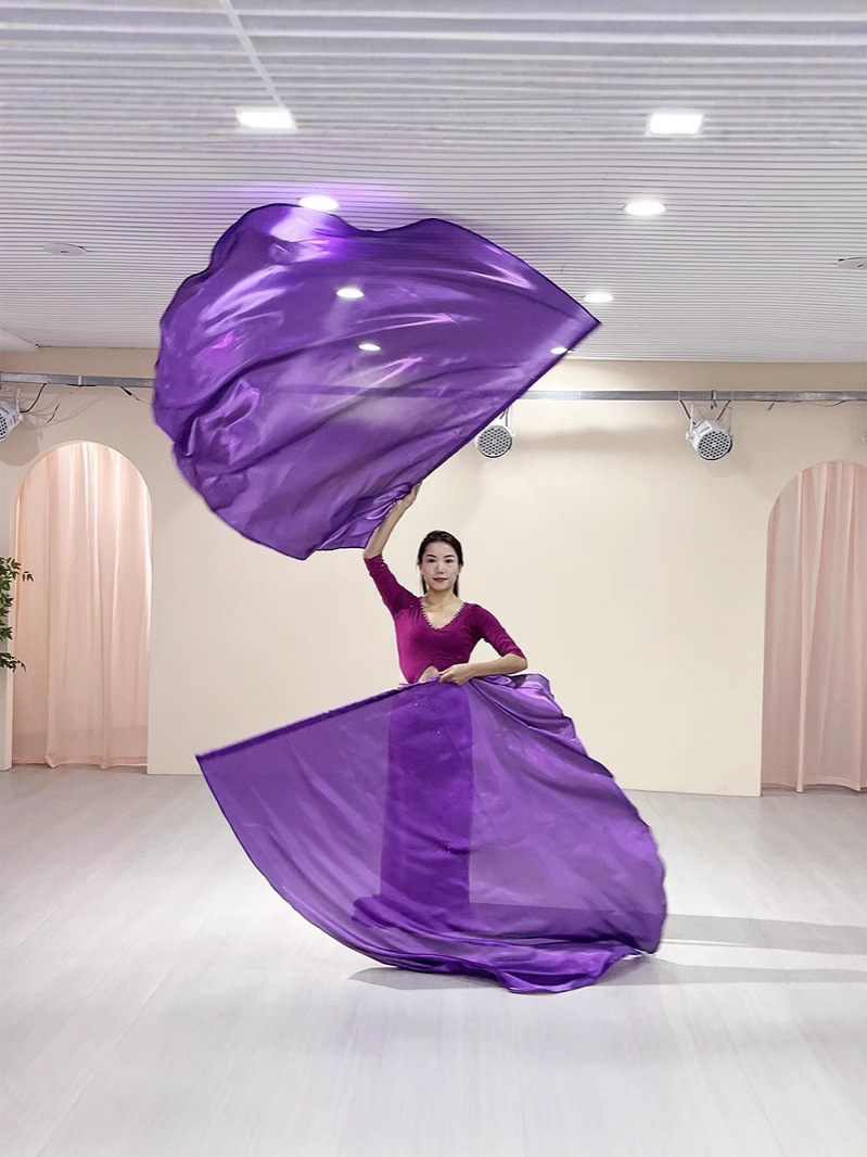 New Stage Costume Props Praise Flag Double Flag Golden White Purple Sports Meeting Props Manufacturer Wholesale