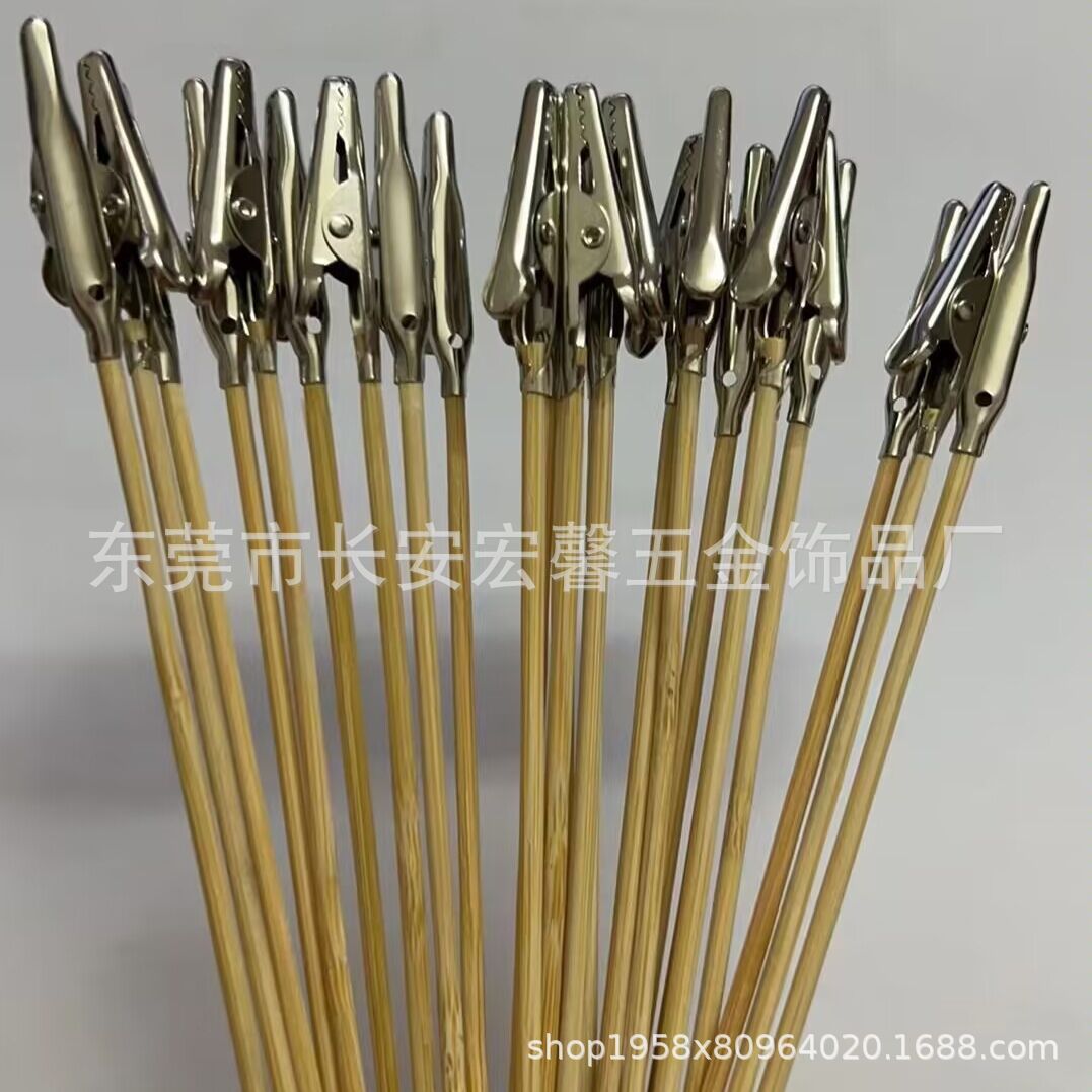 Model Spray Painting Coloring Crocodile Clip Bamboo Stick Clip Bamboo Stick Wooden Stick Crocodile Clip Wooden Stick Clip Model Painting Stand