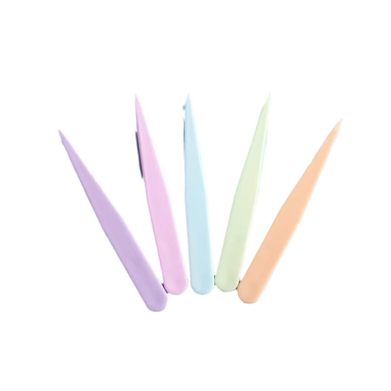 Macaron Hand Account Color Goo Card Plastic Tweezers Nail Art Sticker Diamond Painting Pointed Potato Quiet Book Tweezers