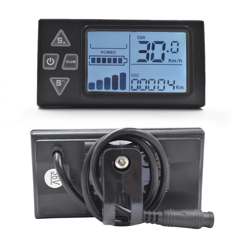 Factory Direct Sales 24V 36V 48V S861 lithium LCD LCD electric car Mountain bike scooter speed meter