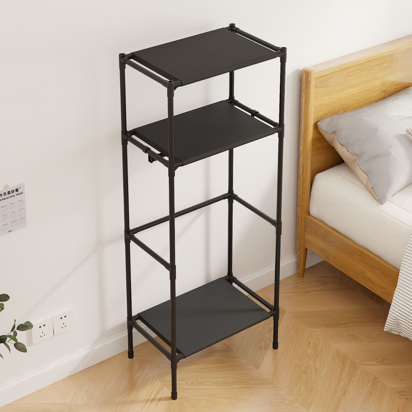 Factory Direct Simple Wardrobe Hanger Storage Rack Multifunctional Shoe Rack Single Row Space Saving Dormitory Storage Artifact