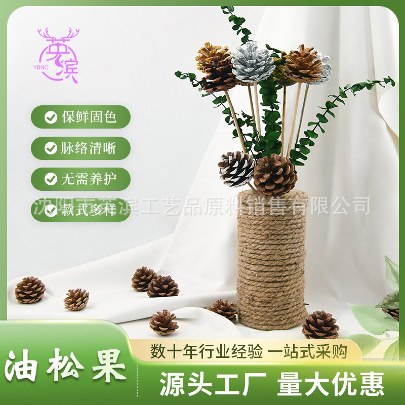 Подвесная линия шишка сосны 3-7 см пасторальный стиль украшение декоративная шишка