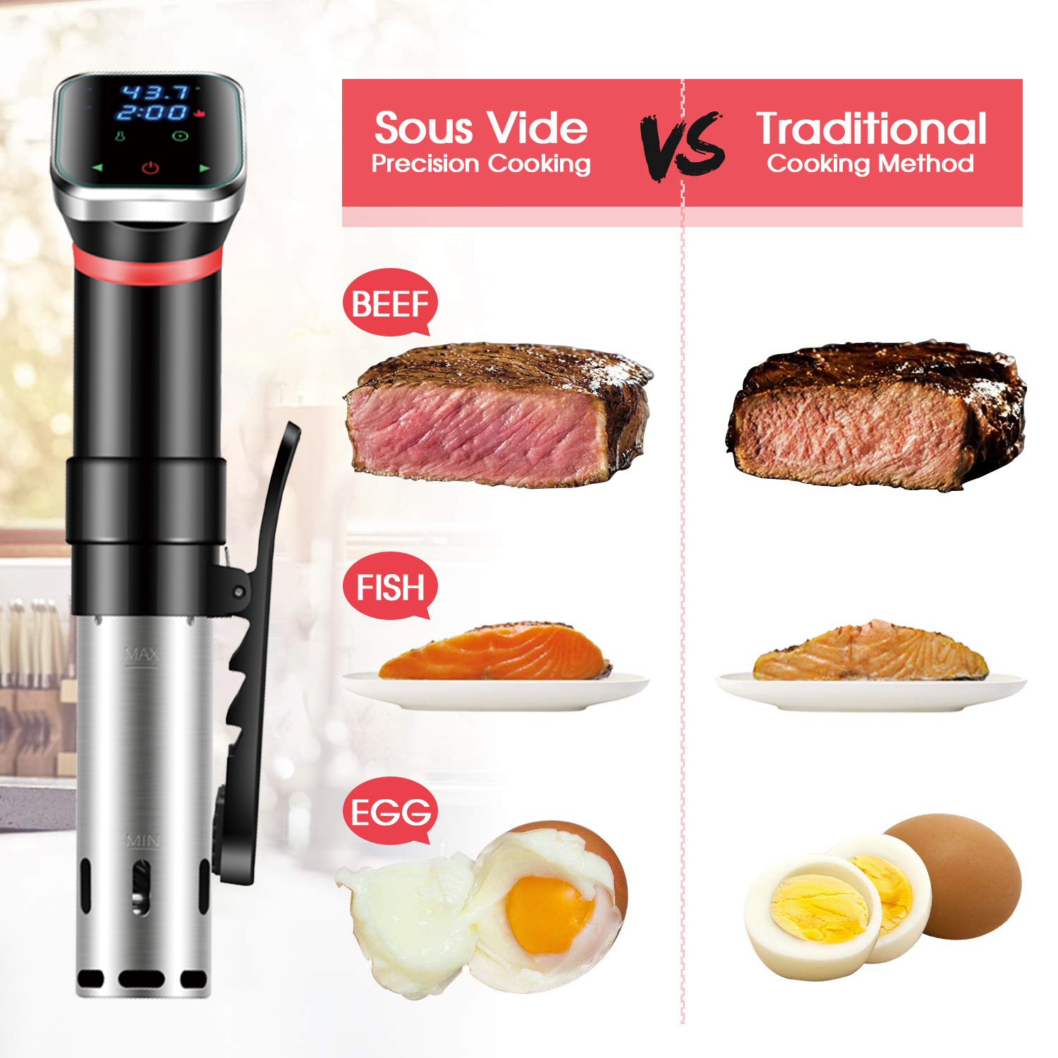 Sous Vide Machine Precision Cooker low temperature slow cooking Machine thawer vacuum steak Machine