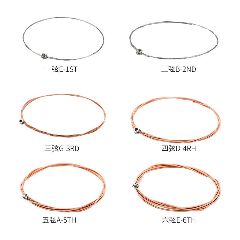 Фолк-гитарные струны, 1-6 струн, набор струн, замена струн для акустической гитары, полный набор