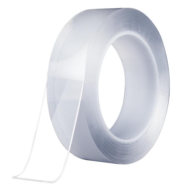 Die-Cut Acrylic Nano Round Double-Sided Adhesive Strong Adhesive Car Ornaments Strong Traceless Dot Glue White Paper Transparent