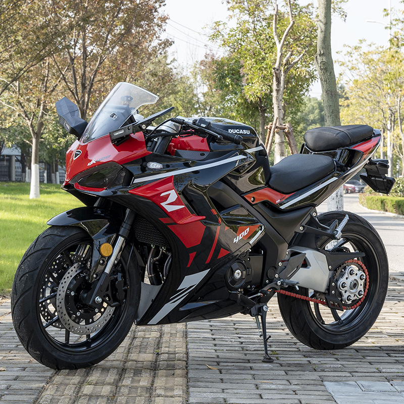 Cross-Border Export Dk400 Motorcycle Sports Car Ducason Motorcycle Double-Cylinder Water-Cooled Heavy Motorcycle Lying Racing Motorcycle