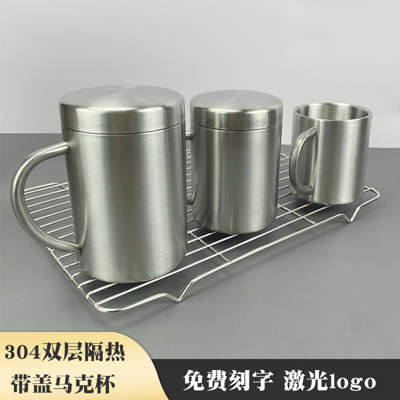 304 Нержавеющая сталь, двойная стенка, термоизолированная чаша с крышкой