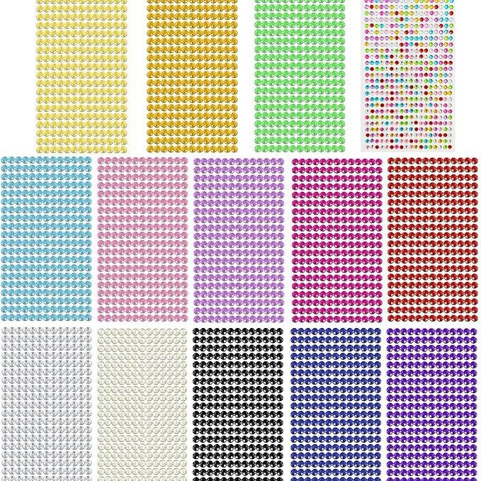 Children's DIY Toy Decorative Crystal Diamond Sticker Pearl Sticker Mobile Phone Car Album Notebook Decorative Diamond Sticker