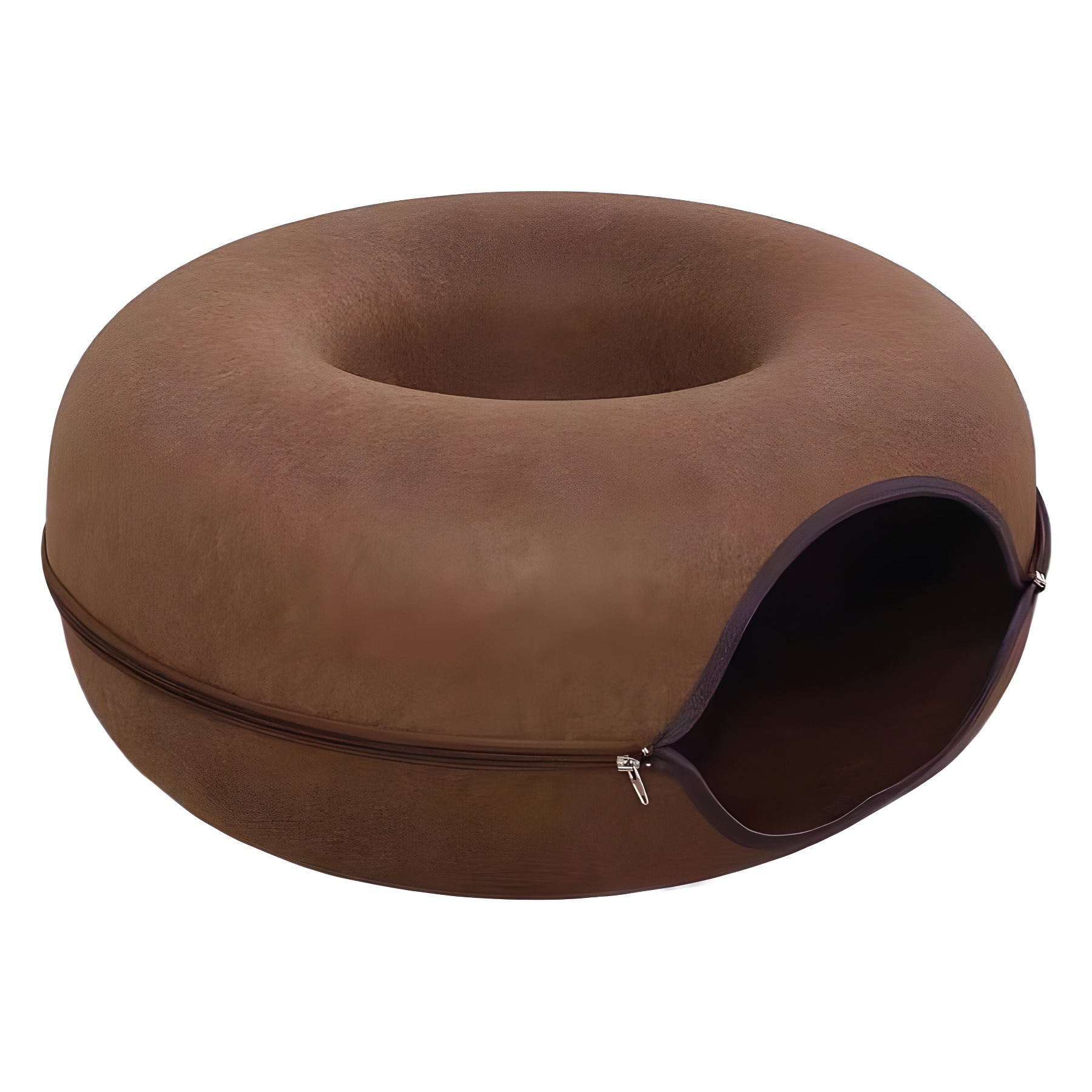 Tunnel Cat Nest, Donut Pet Nest, Universal for All Seasons, Removable and Sleeping All-in-one Semi-enclosed Felt Cat Nest
