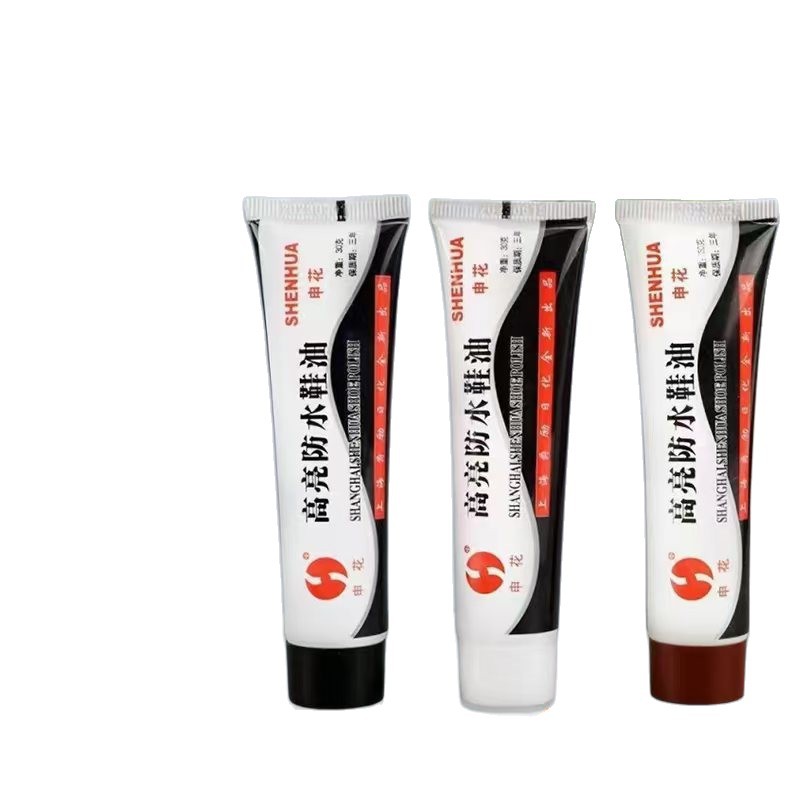 Shenhua Shoe Polish Full Box Care Waterproof Colorless Sheep Oil Leather Maintenance Paste Shoe Polish Black Waterproof Care
