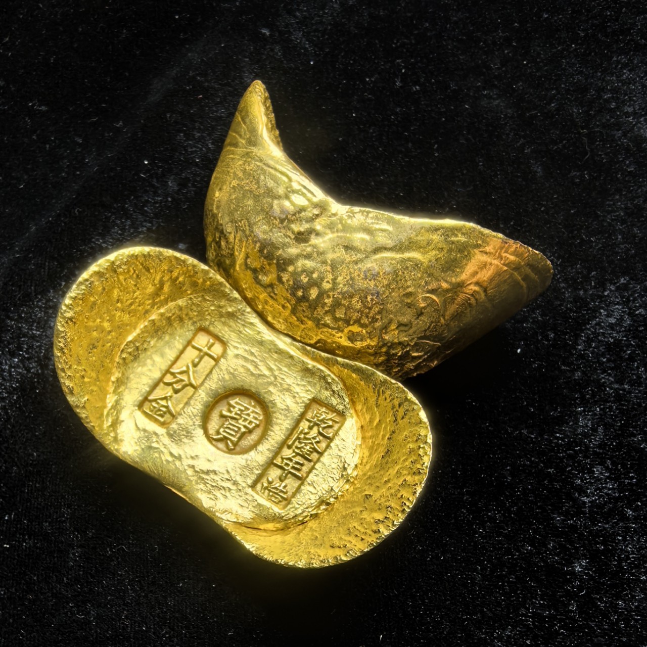 Antique Coin Imitation Antique Pure Copper Qing Dynasty Gilt Five Emperors Treasure Gold Ingot Gold Bar Ingot One Piece