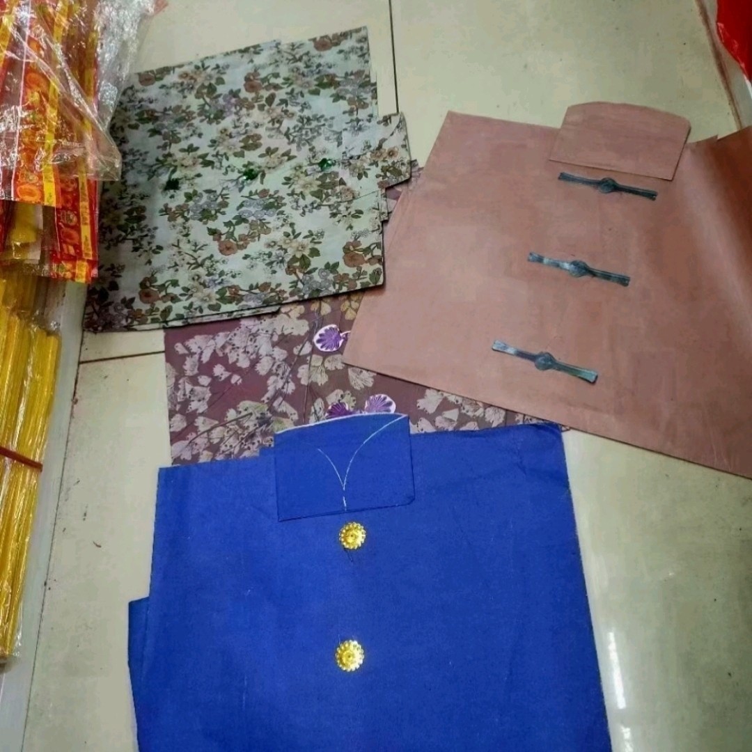 Бумажная одежда, похоронные и жертвенные принадлежности, ручная работа, комплект бумажной одежды