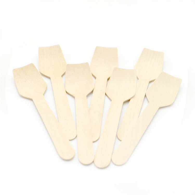 Disposable Birch spoon 110mm portable coffee spoon ice cream spoon wholesale custom wash-free biodegradable