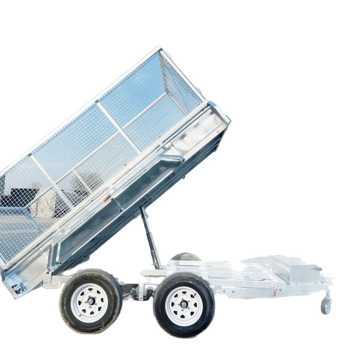 Galvanized Mesh Tool Cart with Cage-Type Trailer 10*510*8, Made to Order for Export and Customized for Commercial Use