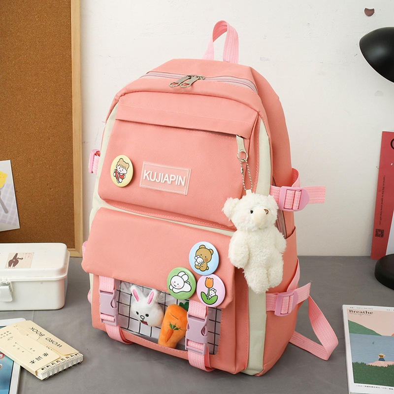 Backpack Women's Travel Lightweight Large Capacity Junior High School Student Backpack Korean Style Fresh Style 2025 New Student Schoolbag Women