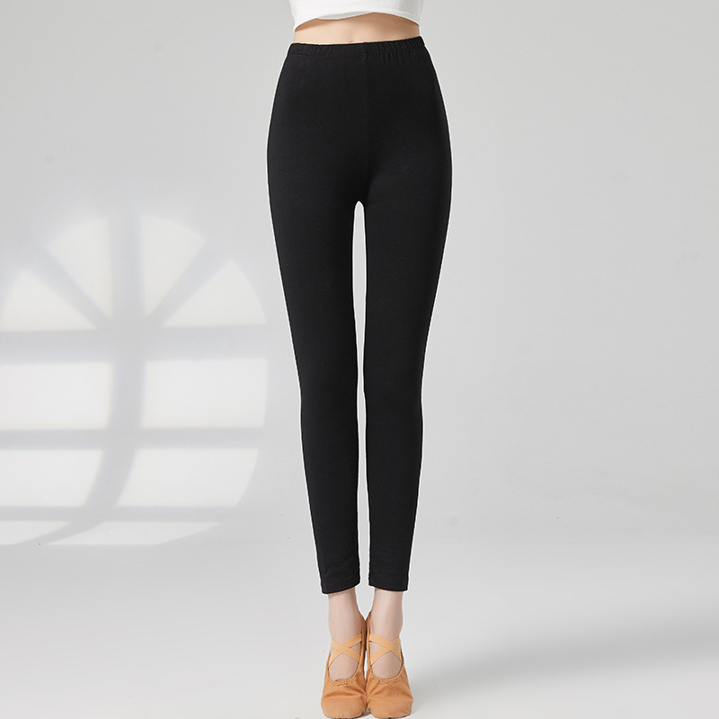 Black Dance Pants Women's Tight Adult Training Nine-point Modal Body Clothing Training Stretch Dancing Bodybuilding Pants