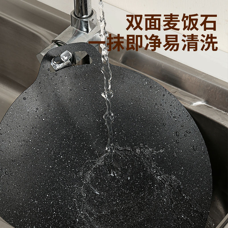 Japanese Medical Stone Barbecue Plate Household Non-Stick Smokeless Barbecue Pot Induction Cooker Grill Pan Outdoor Iron Plate Barbecue Meat Plate