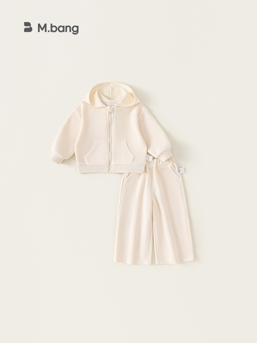 Yibao Kidsren's Clothing Kidsren's Suit Autum New Girls Spring and Autum Long-Sleeved Hooded Sweatshirt Boys Sports Suit