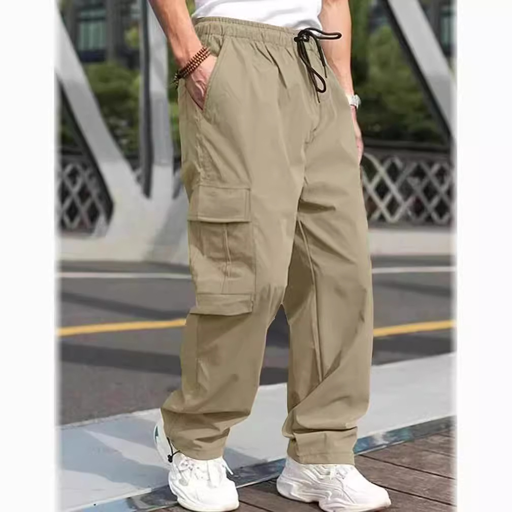 2023 Amazon New Summer Youth Casual Pants European and American Men's Loose Straight Casual Pants for Men