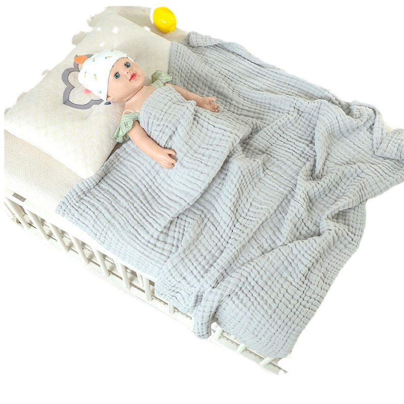 Foreign trade baby gauze bath towel blanket soft absorbent 6-layer baby quilt cotton non-fluorescent baby quilt towel