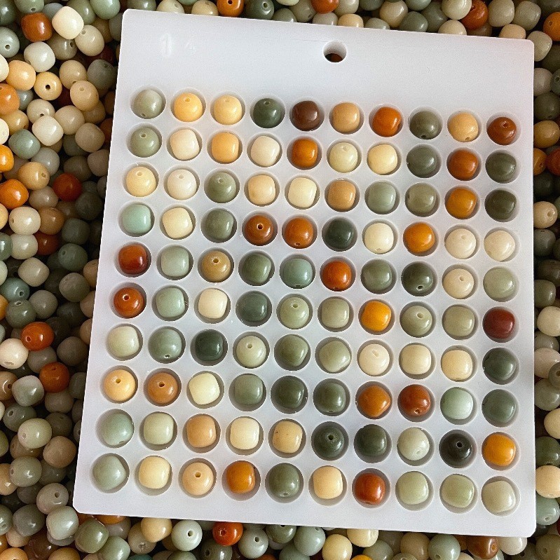 Natural Bodhi Loose Beads Original Ecological Multi-Treasure Bodhi Root Wrapped Around the Finger Soft Play DIY Bodhi Seed Loose Beads Cinnabar Red