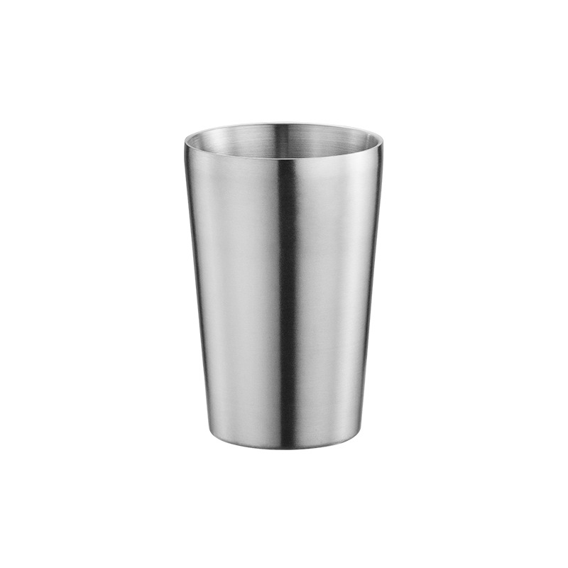 304 Stainless Steel Water Cup Thick Double Layer Restaurant Barbecue Beer Cup Cold Drink Tea Cup Beverage Korean Dining Cup