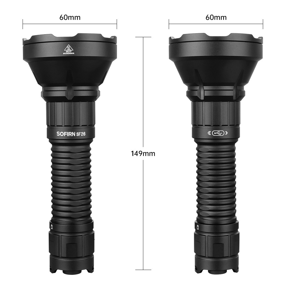sofirn SF26 TaCtiCal Bright Flashlight Long-range Outdoor Lighting EmergenCy Light Hidden C Mouth Straight