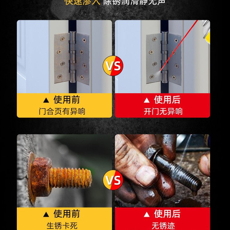 Deli Rust Removal Loosening Agent Lubrication Antirust Oil Cleaning Strong Rust Removal Door and Window Hinge Screws and Bolts