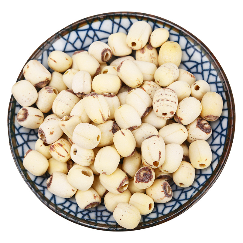 Grinding small white lotus 500g bulk cored white lotus seed wholesale grinding sulfur-free dry goods origin direct supply through core lotus seed