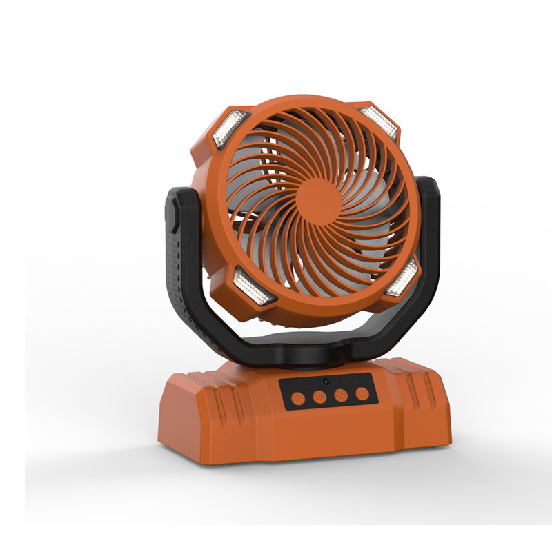 Remote Control Outdoor Digital Display Camping Tent USB Fan Portable Charging Lighting Large Air Volume Remote Control Digital Display