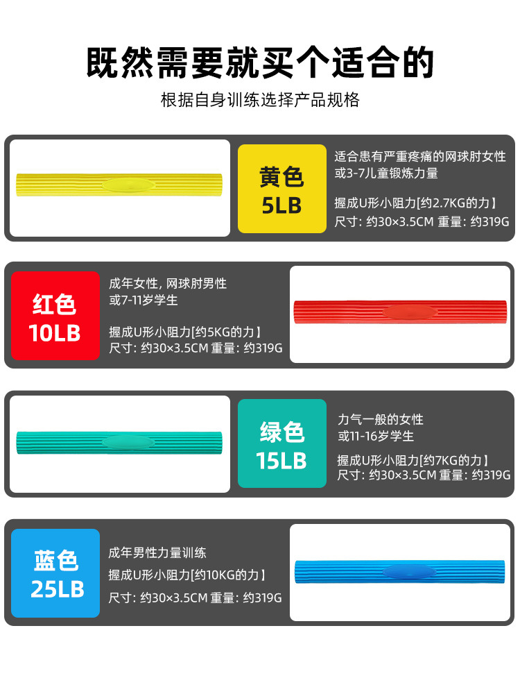 Wholesale Torsion Bar Multifunctional Bar Resistance Bar Rehabilitation Training Arm Strength Wrist Strength Exercise Resistance Bar Arm Strength Device for Men