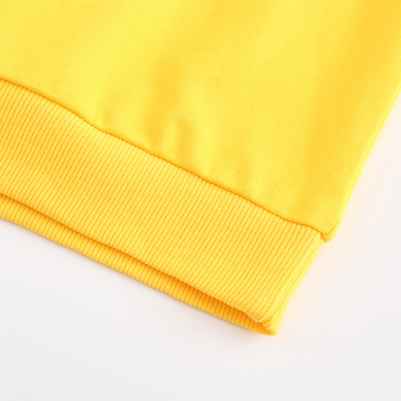 Children's Sweatshirt Pure Cotton Spring & Fall Terry Thin Pure Color Blank Round Neck Long-Sleeved Outwear Hoodie Clean Version Kidsren's Clothing Cross-Border