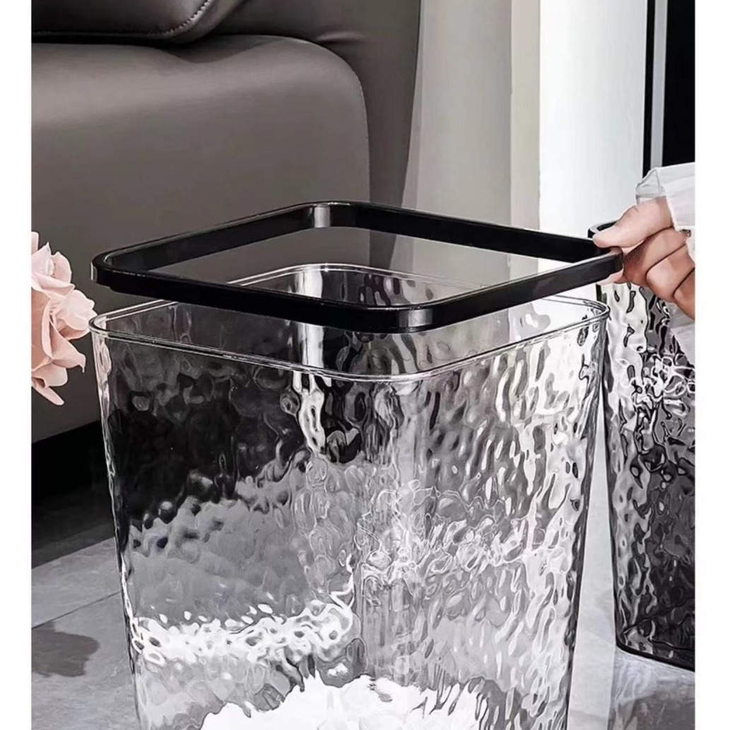 Trash Can for Home Use 2024, Large Capacity for Living Room, Bathroom, Kitchen, Bedroom, Sanitary Bin, Light Luxury Style Storage