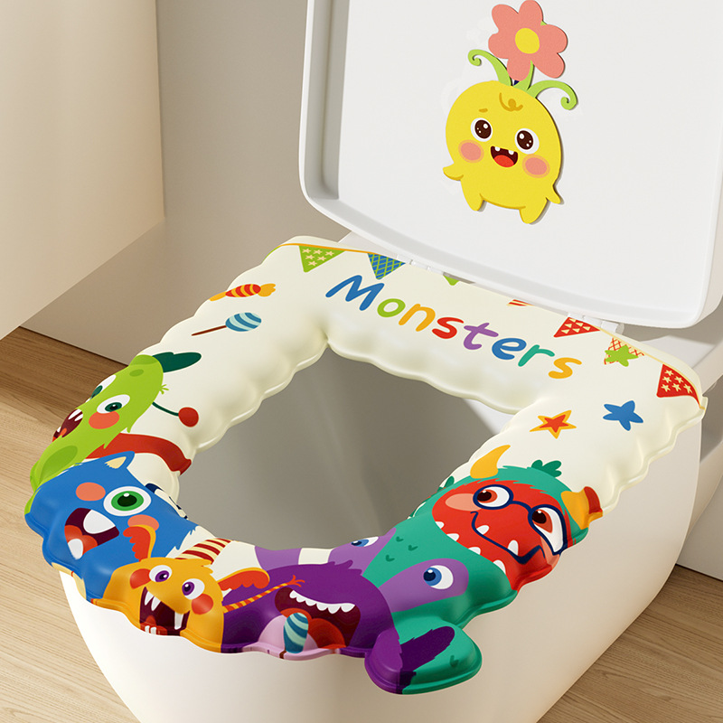 Накладка на унитаз, универсальная, водонепроницаемая, с адсорбцией, для стирки