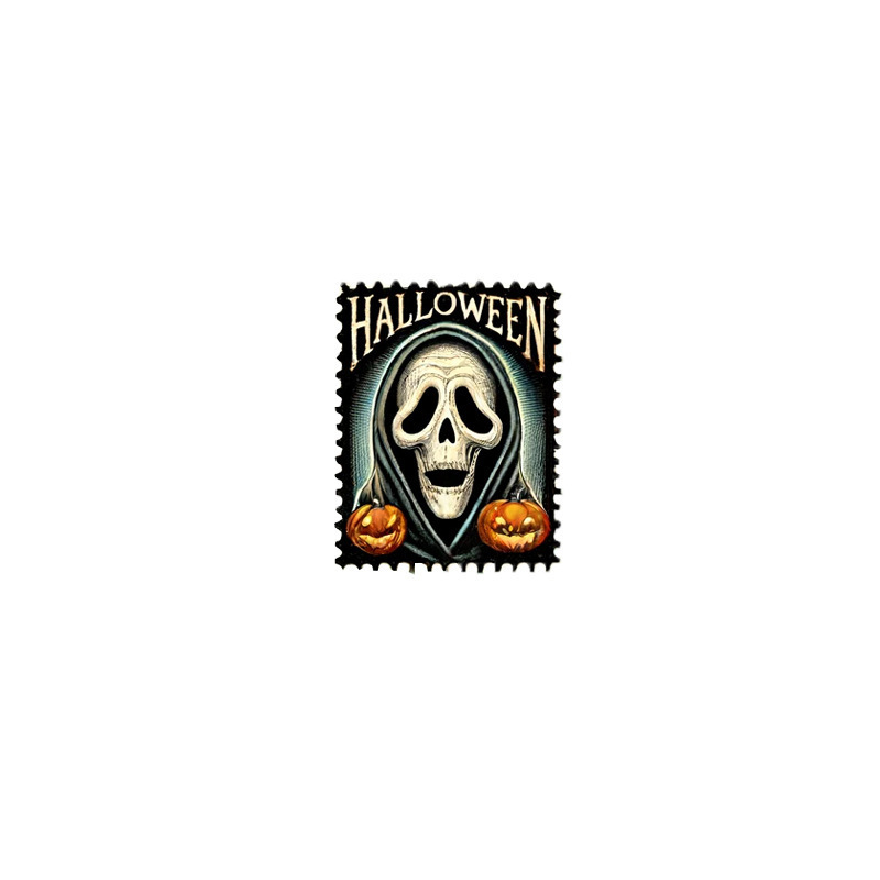 Cross-Border New Hot Product Halloween Stamps Amazon Halloween Horror Pumpkin Ghost Stamp Stickers