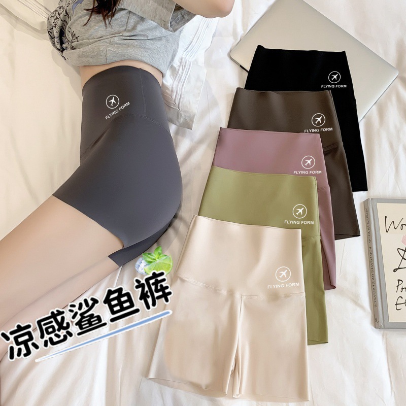 Летние тонкие штаны-акулы, поднимающие живот, безопасные брюки, антиэкспозиционные, шорты с тремя точками