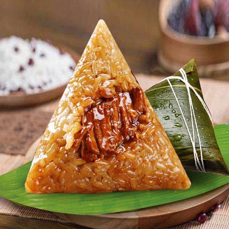 Jiaxing Zongzi Fresh Meat Zongzi Fresh Meat Zongzi Dragon Boat Festival Breakfast Instant Zongzi Wholesale Fresh Meat Egg Yolk Zongzi 180g