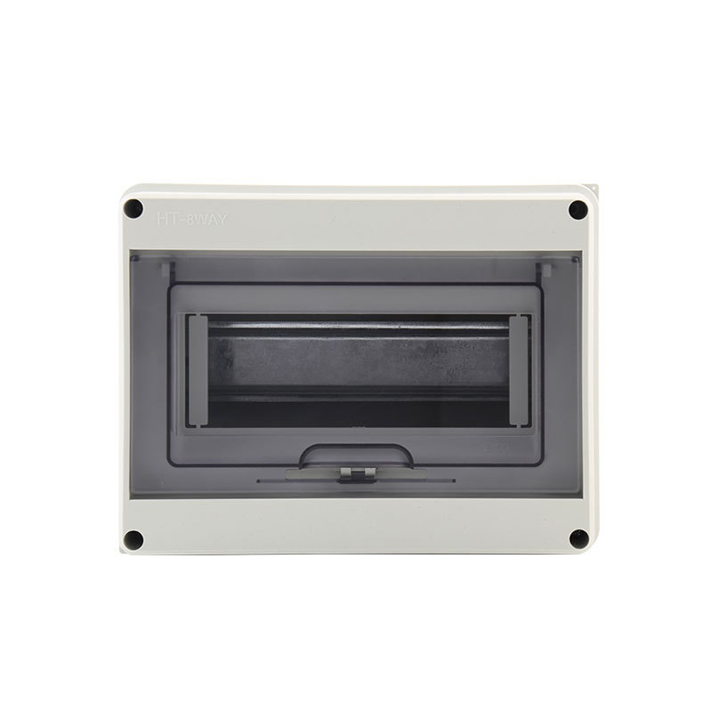 Supply of Plastic Distribution Box 8-Circuit Surface-Mounted Rainproof Circuit Breaker Box for Home Outdoor Use Ht-8 Waterproof and Dustproof Distribution Box