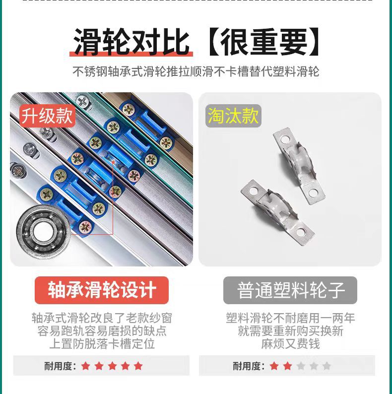 Sliding Screen Window with Back-Nail Installation, Aluminum Alloy Screen Window, Sliding Diamond Mesh, Plastic Steel Balcony Anti-Theft Screen Window, Engineering Screen