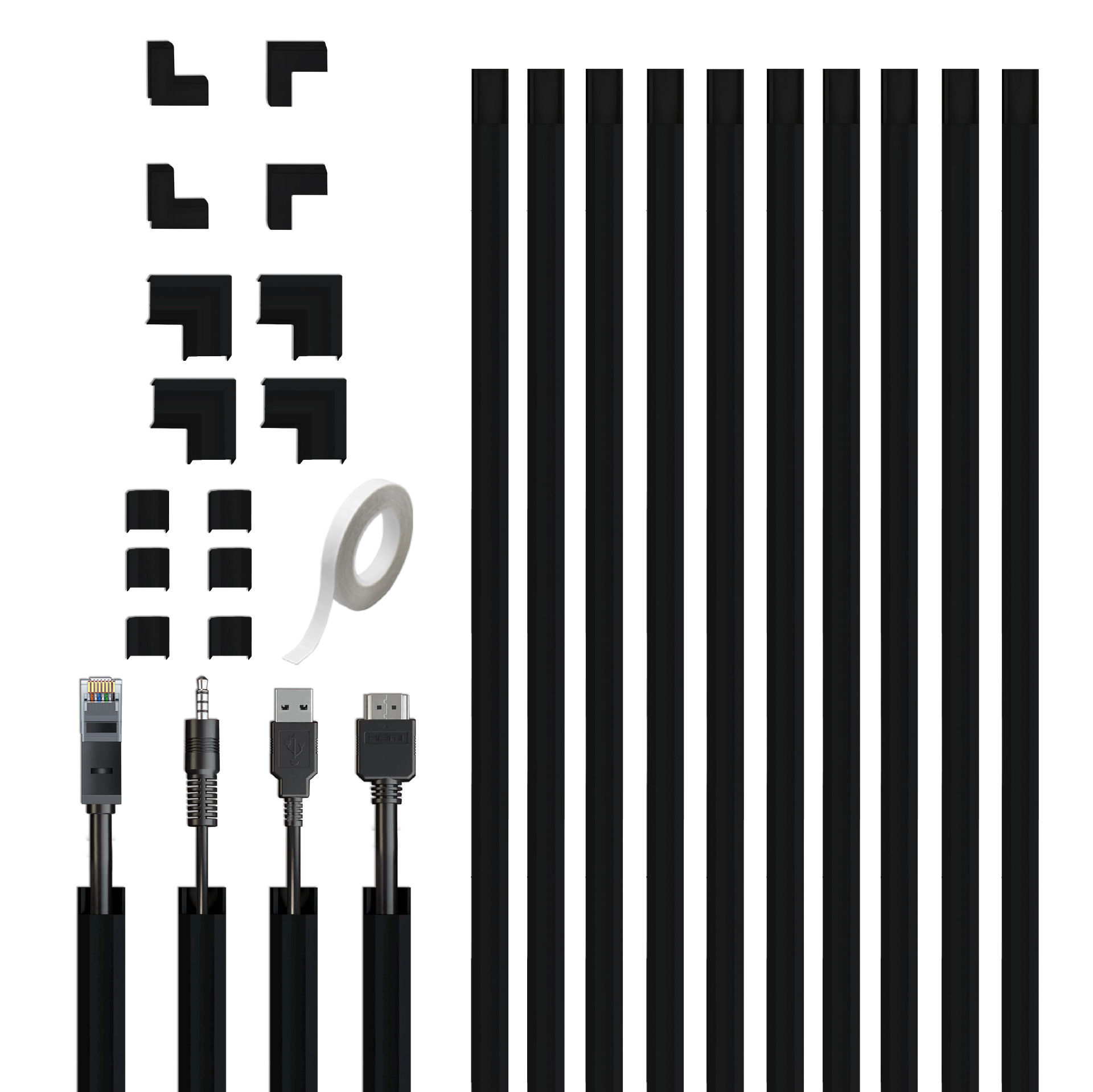 Cross-border sources of goods Europe, America and Japan Amazon hot explosions PVC trunking black white suit 15*9 environmentally friendly flame retardant