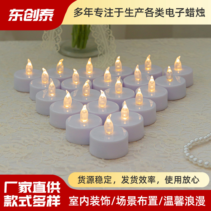 цифровая лампа чайная пластиковая искусственная маленькая чайная лампа атмосфера украшение бара предложение атмосфера свет светодиодная цифровая свеча