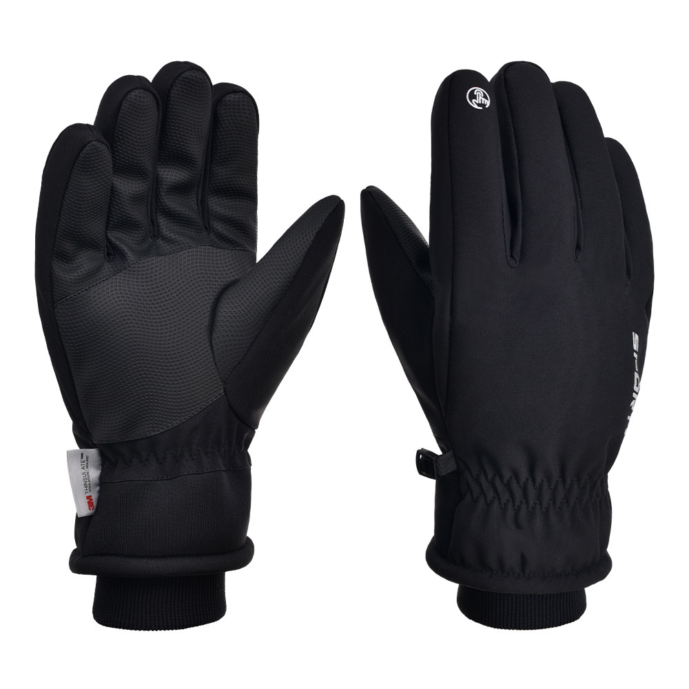 Ski Gloves 3M Cotton Windproof and Waterproof Outdoor Riding Motorcycle Winter fleece-lined Thickened Warm Gloves for Men and Women