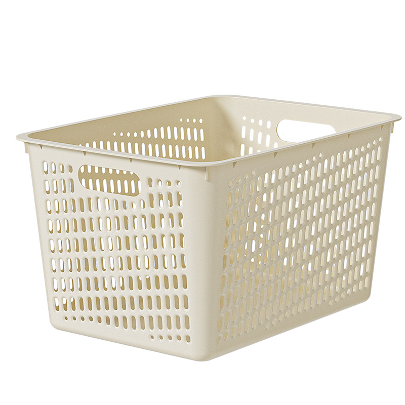 Cream Style Storage Basket Home Living Room Kitchen Snack Toy Sundry Storage Box Thickened Plastic Storage Basket