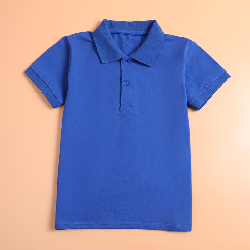 2024 Summer Children's Clothing Short-Sleeved Polo Shirt Pure Color T-Shirt Boys and Girls Class Uniforms Kindergarten Uniforms Primary and Secondary School Uniform Tops