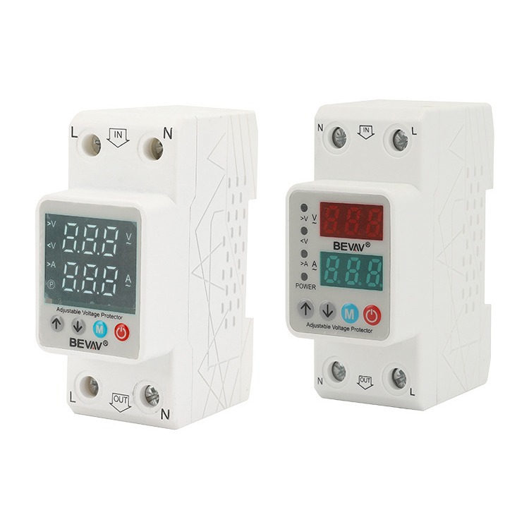 Over-under-voltage protector 220V self-compound automatic closing and reclosing digital display household photovoltaic over-current circuit breaker 100a