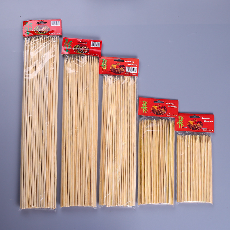 In stock barbecue bamboo stick 2.5/3.0/3.5/4.0/5.0MM foreign trade stick disposable fruit stick manufacturer