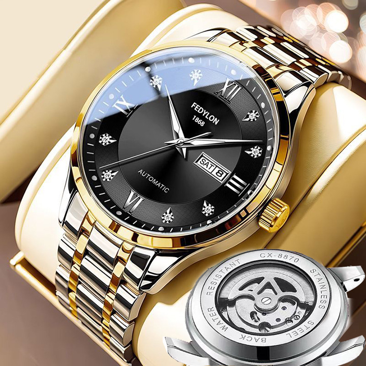 Fertilan Domestic Fashion Business Watch Men's Automatic Non-mechanical Watch English Calendar Luminous Quartz Watch